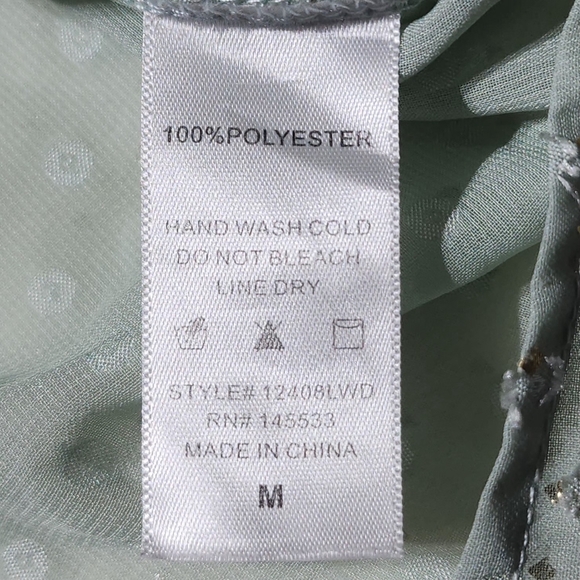 W5 Green with Gold Sparkle Accent Top Size Medium - Picture 6 of 12